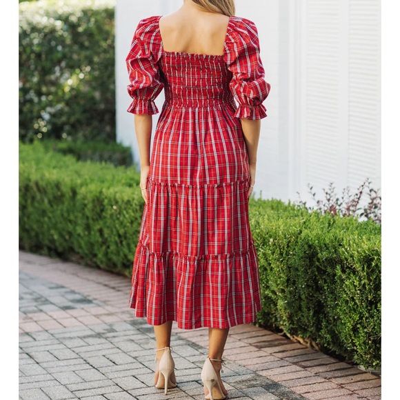 J Marie The Rayna Square Ruched Midi Dress - Picture 5 of 13